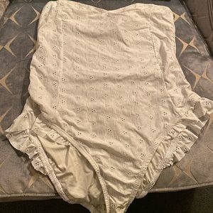 White one piece bathing suit